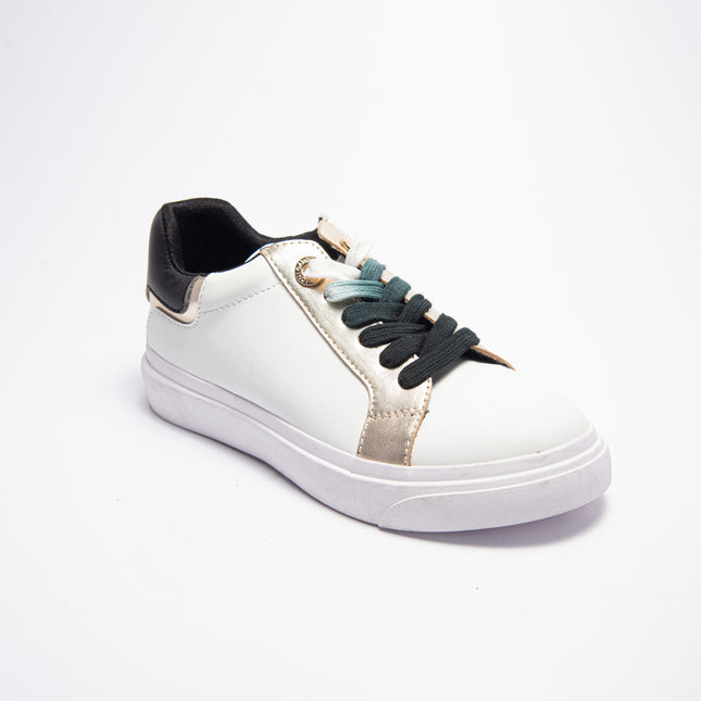GATTINONI C.C. B871 SNEAKERS BIANCA-ORO