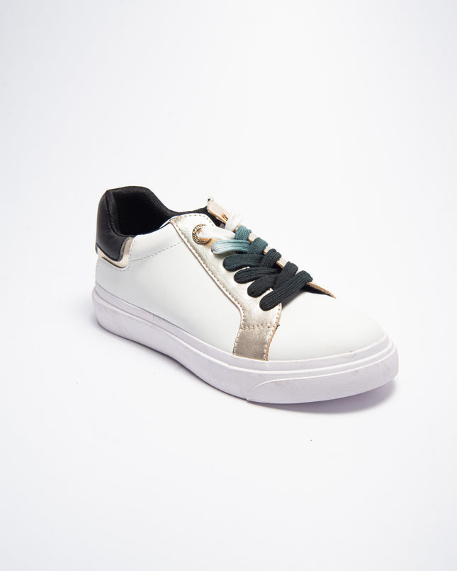 GATTINONI C.C. B871 SNEAKERS BIANCA-ORO