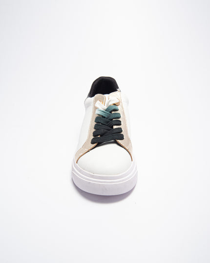 GATTINONI C.C. B871 SNEAKERS BIANCA-ORO