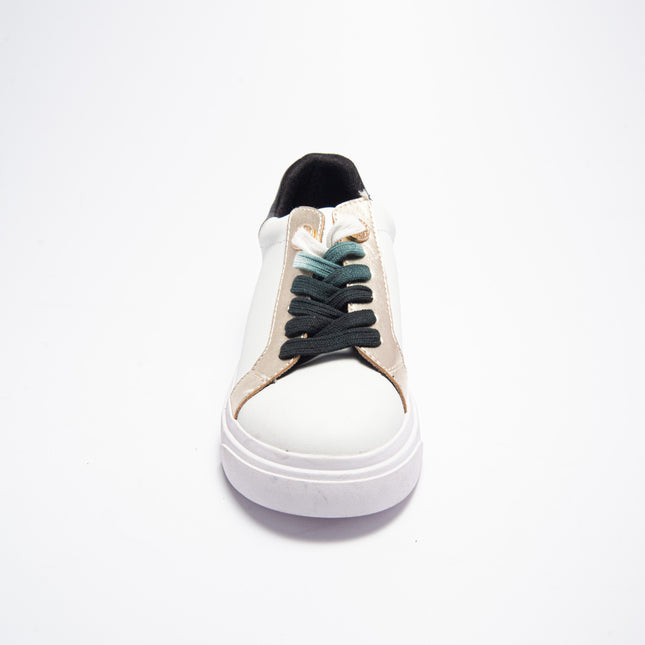 GATTINONI C.C. B871 SNEAKERS BIANCA-ORO