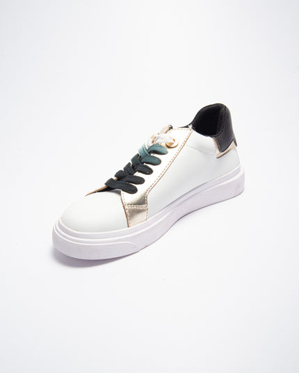 GATTINONI C.C. B871 SNEAKERS BIANCA-ORO