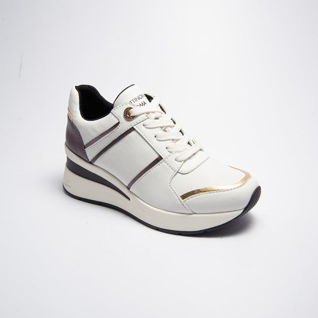 GATTINONI C.C. L807 SNEAKERS BIANCA-NERA