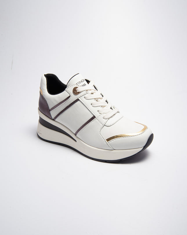 GATTINONI C.C. L807 SNEAKERS BIANCA-NERA