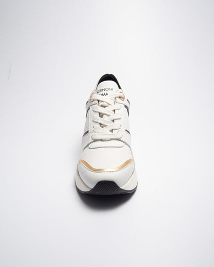GATTINONI C.C. L807 SNEAKERS BIANCA-NERA