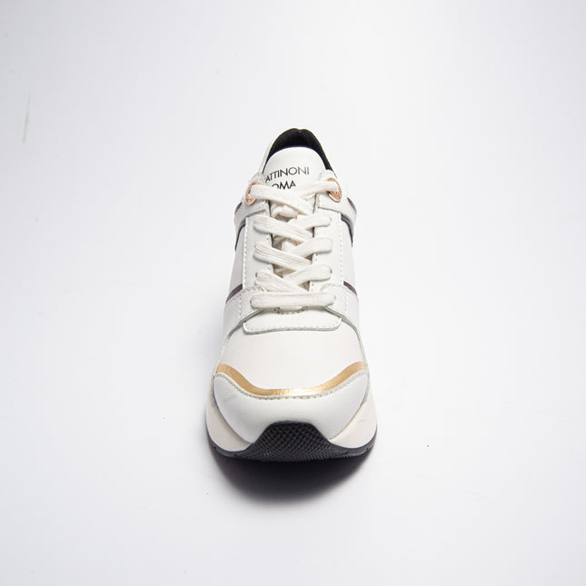 GATTINONI C.C. L807 SNEAKERS BIANCA-NERA