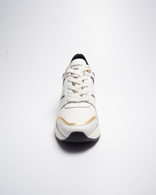GATTINONI C.C. L807 SNEAKERS BIANCA-NERA