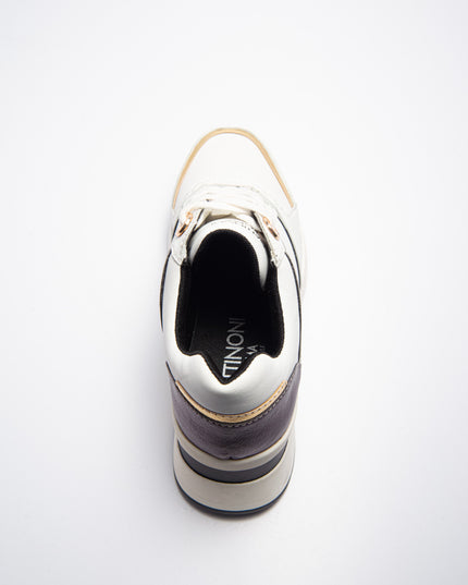 GATTINONI C.C. L807 SNEAKERS BIANCA-NERA