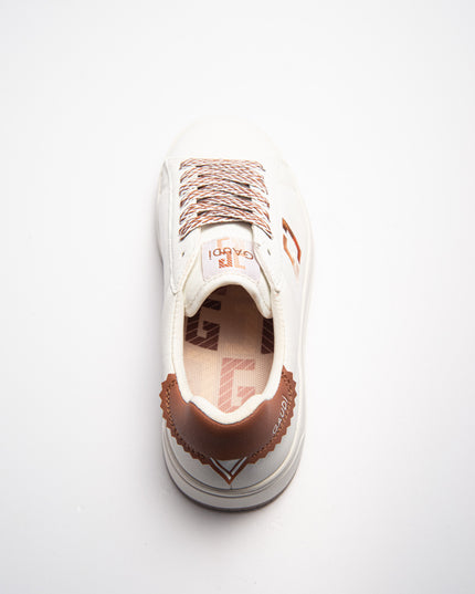 GAUDI C.C  4220 SNEAKERS BIANCA-MARRONE