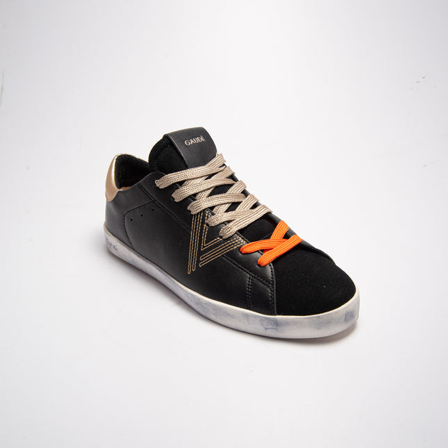GAUDI C.C  4100 SNEAKERS NERA-ORO