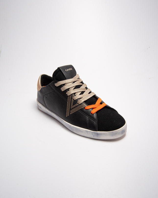 GAUDI C.C  4100 SNEAKERS NERA-ORO