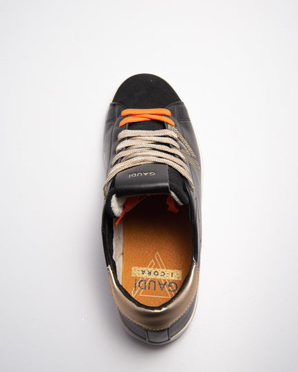GAUDI C.C  4100 SNEAKERS NERA-ORO