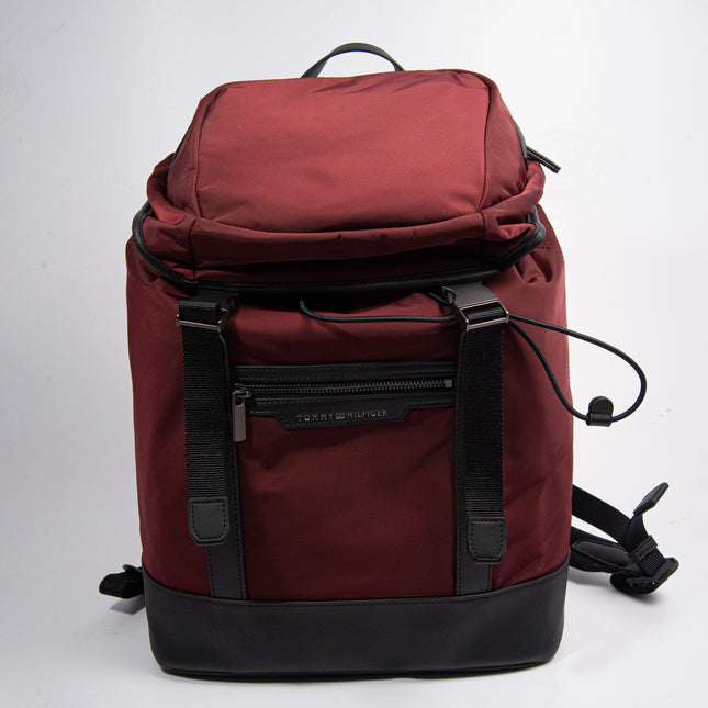 TH NYLON FLAP BACKPACK RED WINE