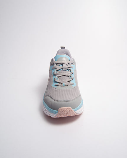 LUMBERJACK D003 SNEAKERS IN TELA GRIGIA-CELESTE