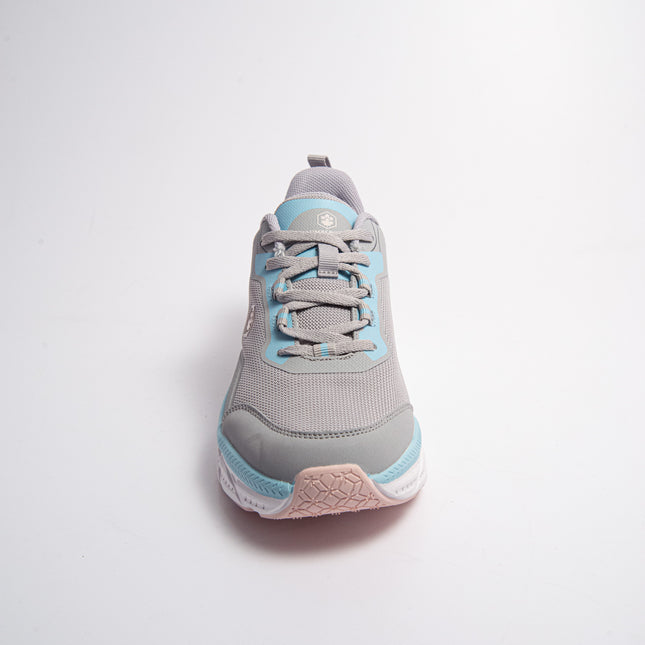 LUMBERJACK D003 SNEAKERS IN TELA GRIGIA-CELESTE