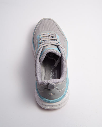 LUMBERJACK D003 SNEAKERS IN TELA GRIGIA-CELESTE