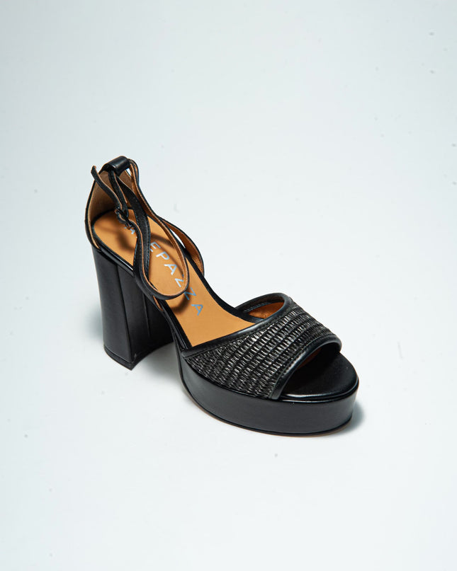 APEPAZZA 7RAL SANDALO CON TACCO ALTO NERO