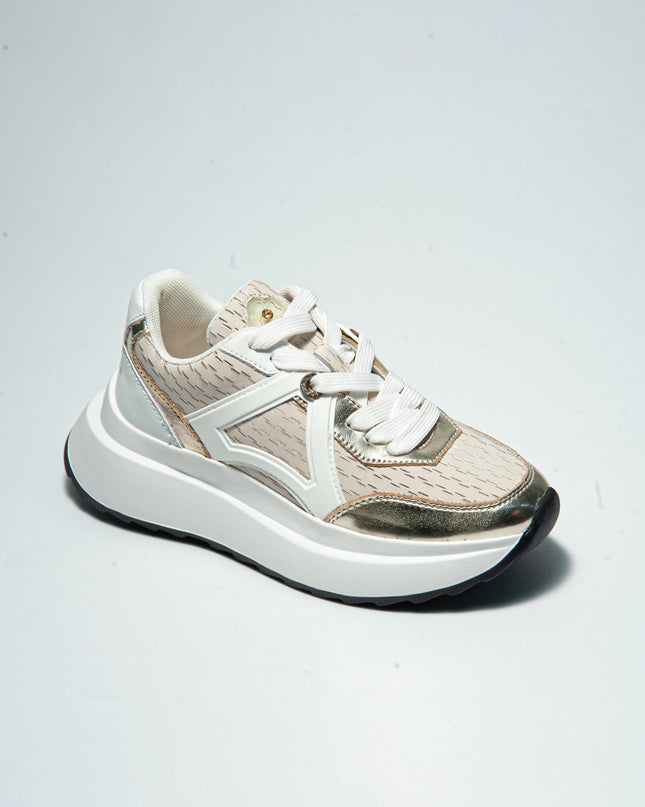 APEPAZZA 5SUL SNEAKERS BIANCA-BEIGE