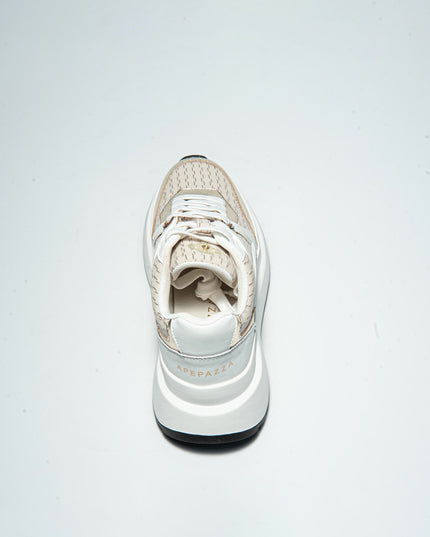 APEPAZZA 5SUL SNEAKERS BIANCA-BEIGE