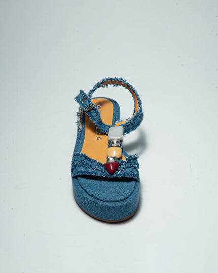 APEPAZZA 1DEN SANDALO CON ZEPPA BLU
