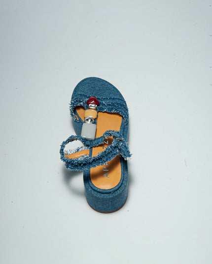 APEPAZZA 1DEN SANDALO CON ZEPPA BLU