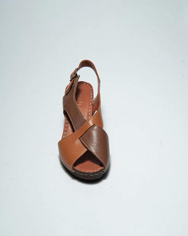 CINZIA SOFT B001 SANDALO CON TACCO BASSO MARRONE