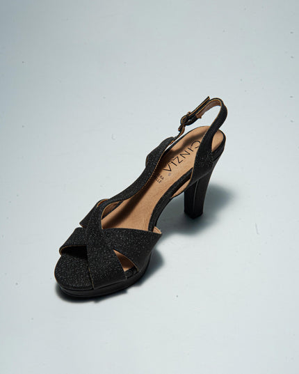 CINZIA SOFT 0001 SANDALO CON TACCO NERO