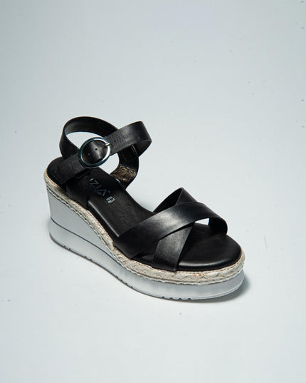 CINZIA SOFT 5002 SANDALO CON ZEPPA NERO