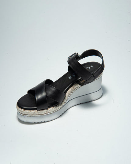 CINZIA SOFT 5002 SANDALO CON ZEPPA NERO