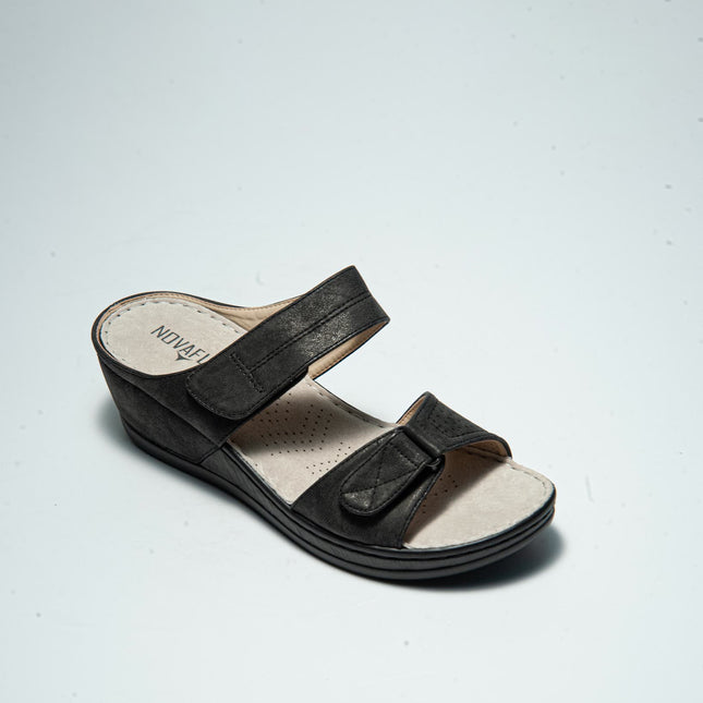 NOVAFLEX O001 SANDALO CON ZEPPA BASSA NERO
