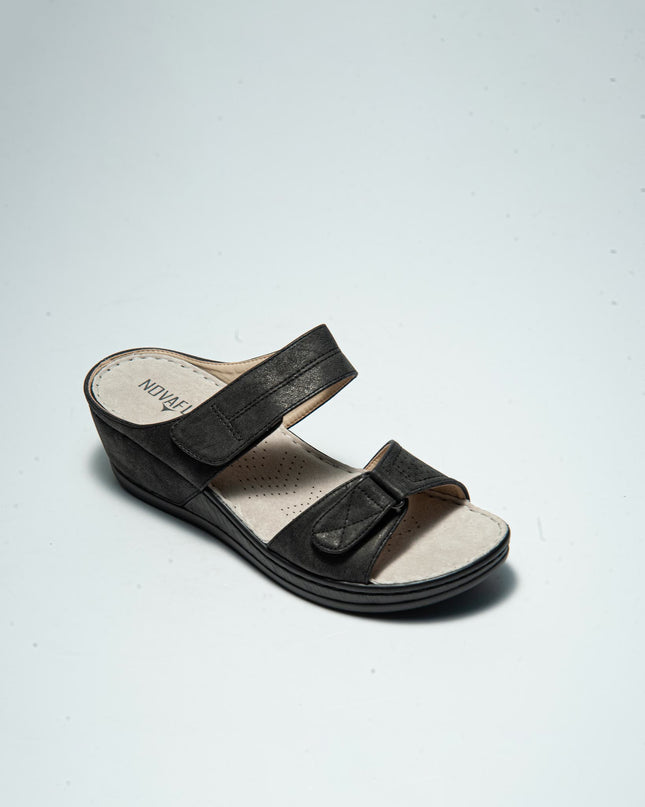 NOVAFLEX O001 SANDALO CON ZEPPA BASSA NERO
