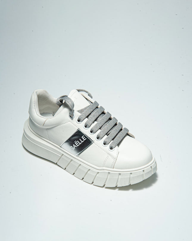 GAELLE SSNK SNEAKERS BIANCA-ARGENTO