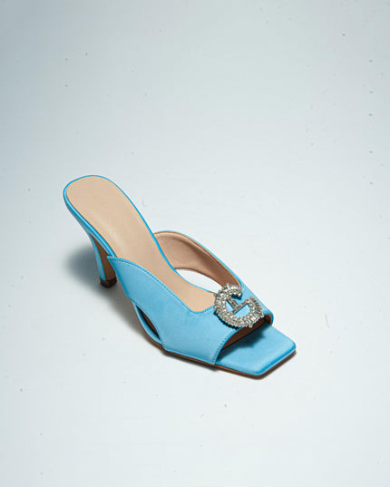 GAELLE C.C 2742 SANDALO IN RASO CELESTE