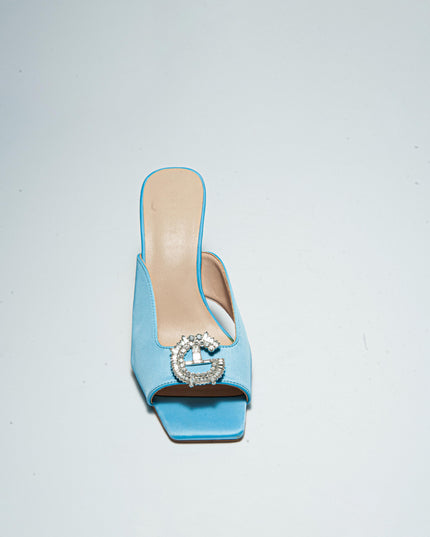 GAELLE C.C 2742 SANDALO IN RASO CELESTE