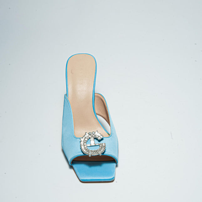 GAELLE C.C 2742 SANDALO IN RASO CELESTE