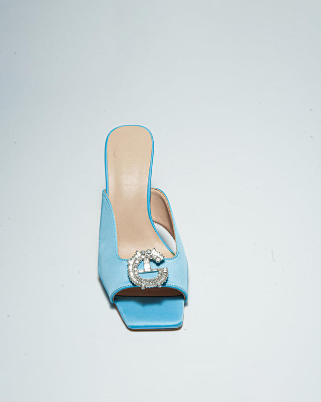 GAELLE C.C 2742 SANDALO IN RASO CELESTE