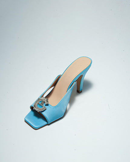 GAELLE C.C 2742 SANDALO IN RASO CELESTE