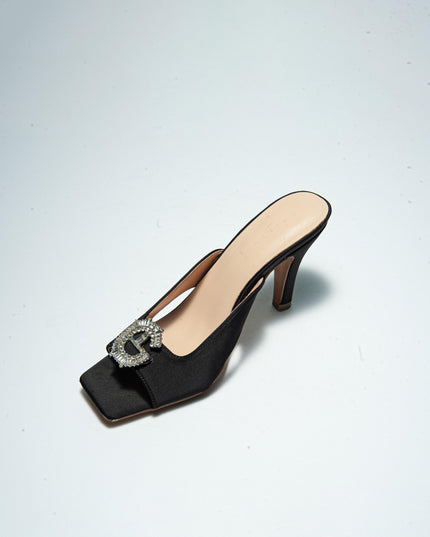 GAELLE C.C 4FSN SANDALO CON TACCO NERO