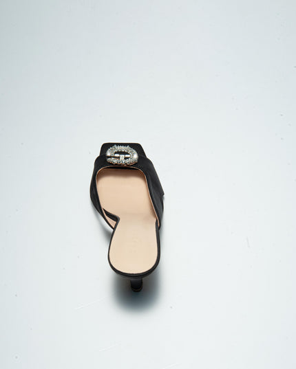 GAELLE C.C 4FSN SANDALO CON TACCO NERO