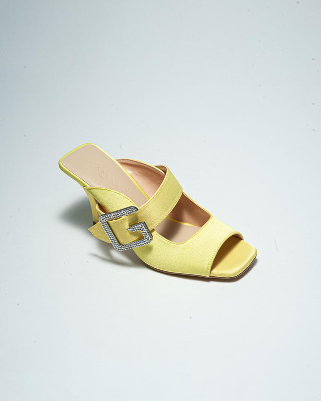 GAELLE C.C 2733 SANDALO CON TACCO GIALLO