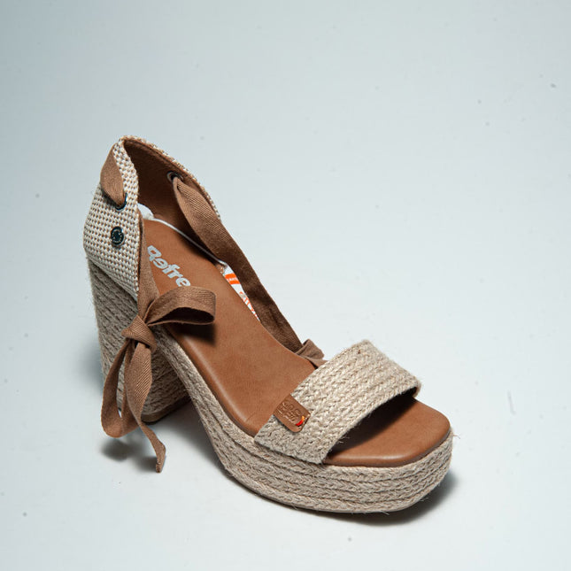 REFRESH C.C 1939 SANDALO CON TACCO ALTO BEIGE