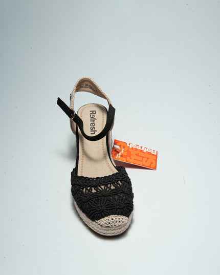 REFRESH 1953 ESPADRILLAS NERO-BEIGE