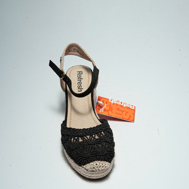 REFRESH 1953 ESPADRILLAS NERO-BEIGE