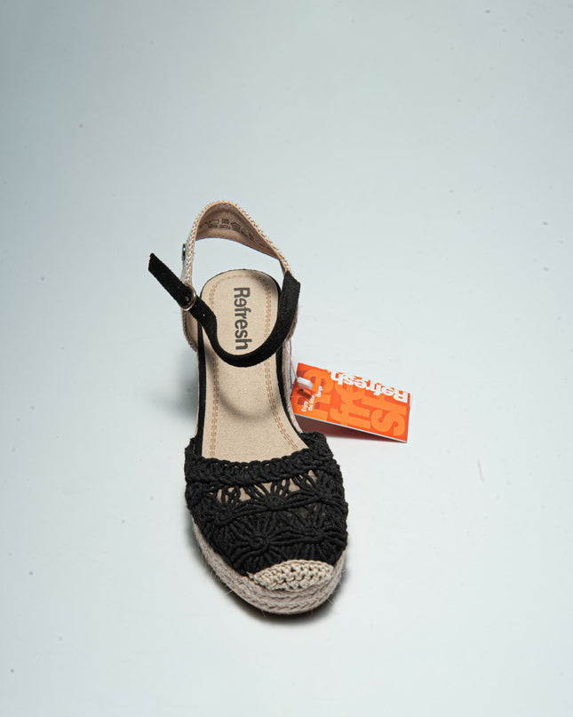 REFRESH 1953 ESPADRILLAS NERO-BEIGE
