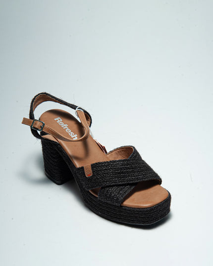 REFRESH C.C 1544 SANDALO CON TACCO ALTO NERO