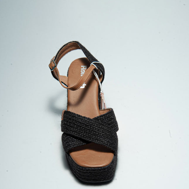 REFRESH C.C 1544 SANDALO CON TACCO ALTO NERO