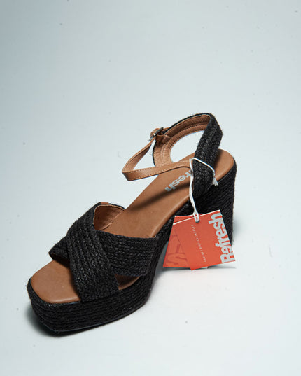 REFRESH C.C 1544 SANDALO CON TACCO ALTO NERO