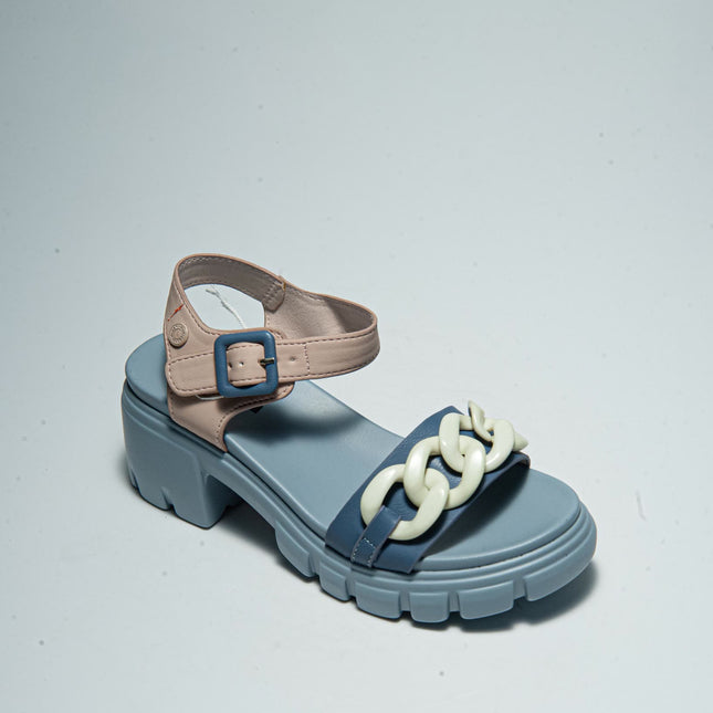 REFRESH 1937 SANDALO CON TACCO BASSO JEANS