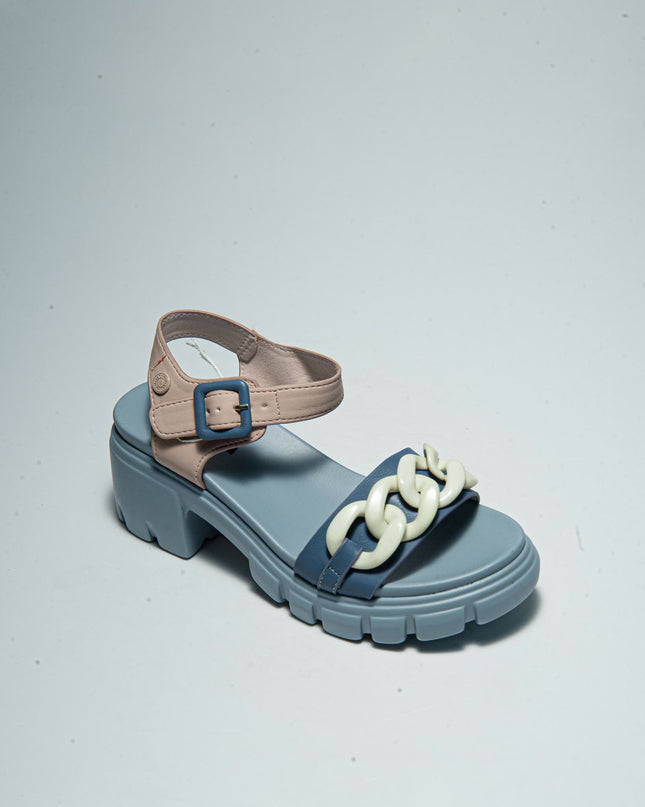 REFRESH 1937 SANDALO CON TACCO BASSO JEANS