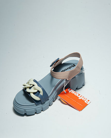 REFRESH 1937 SANDALO CON TACCO BASSO JEANS