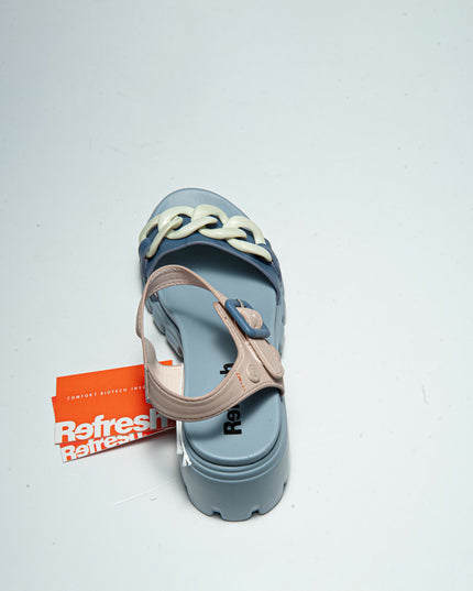 REFRESH 1937 SANDALO CON TACCO BASSO JEANS
